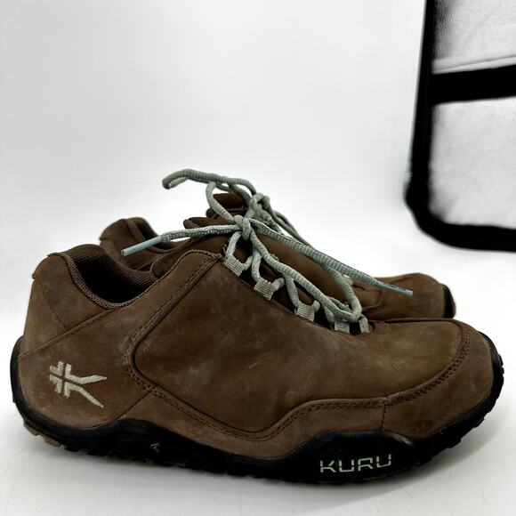Kuru Chicane Wide Hiking Shoes Suede Leather Lace Up Trail Walking Brown 7.5 - Picture 3 of 8